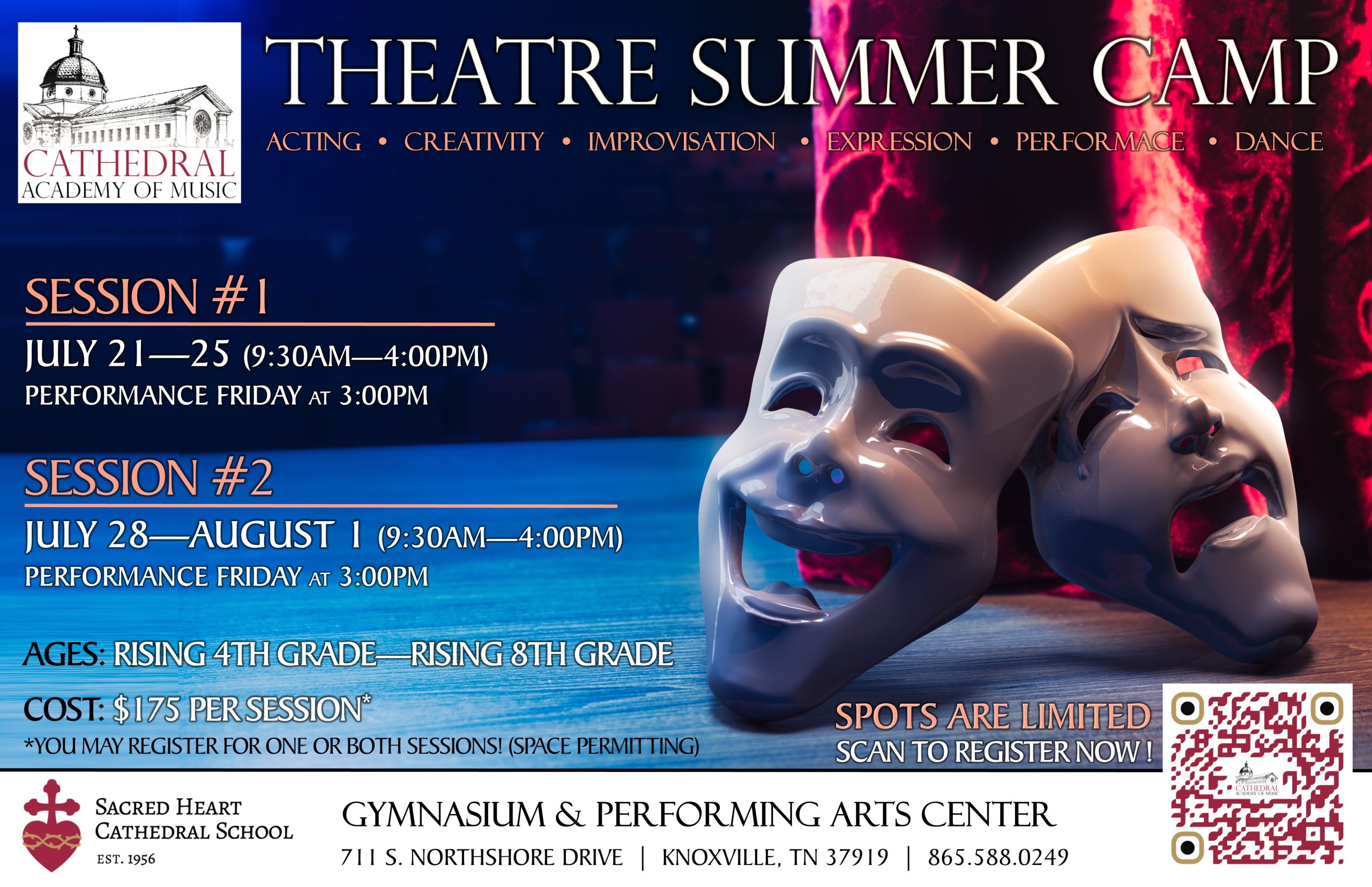 Cathedral Academy of Music - Theatre Camp - Announcment Poster - 11x17 2025